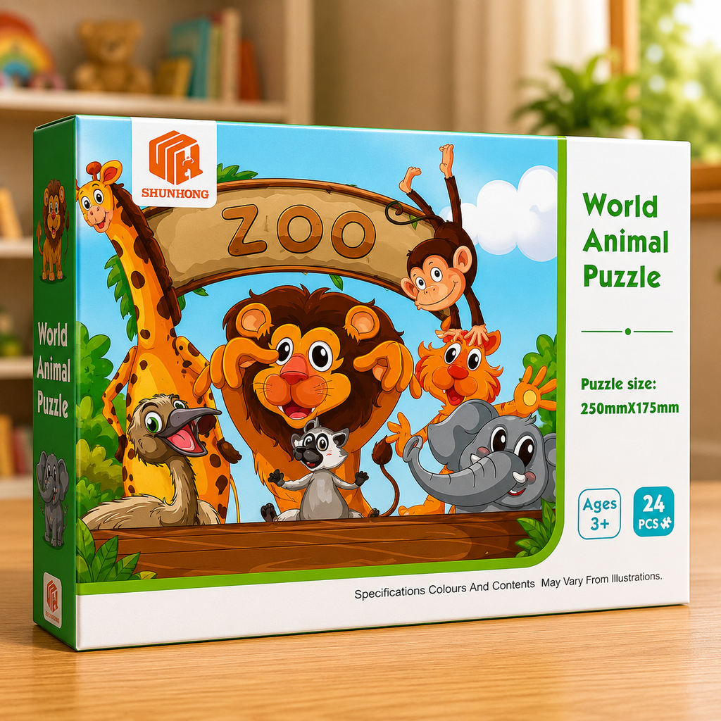 24 Pcs Fun Learning Puzzle Game for Kids (Random Design | LL50)