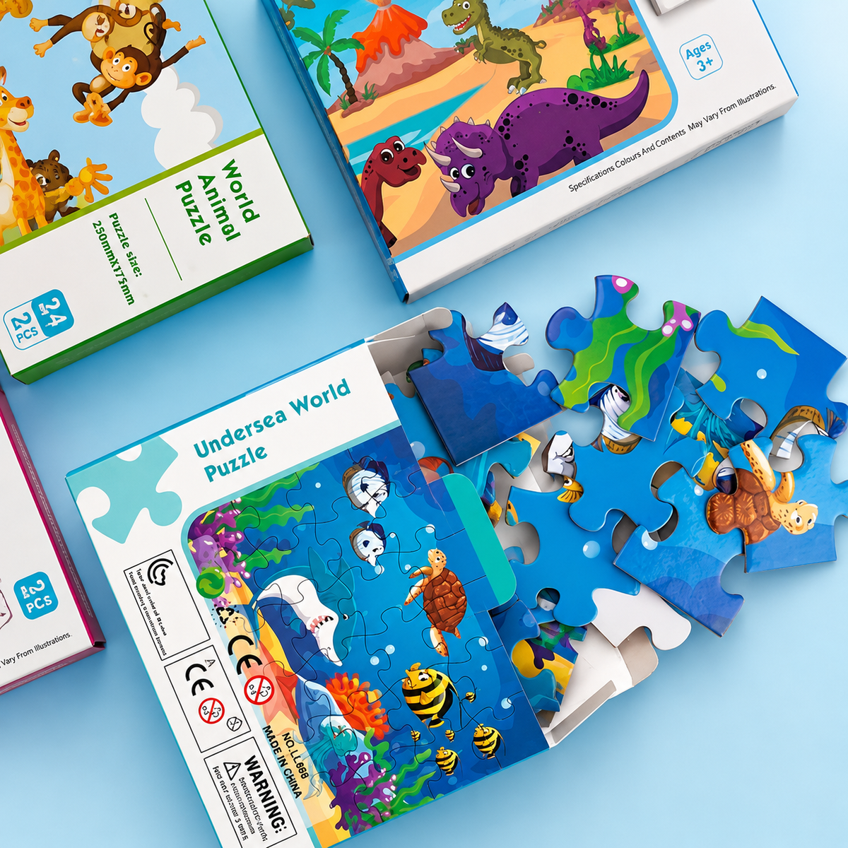 24 Pcs Fun Learning Puzzle Game for Kids (Random Design | LL50)