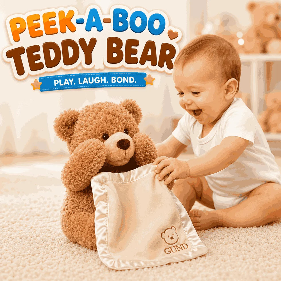Peek-A-Boo Teddy Bear Toy With Motion & Sound For Kids (03)
