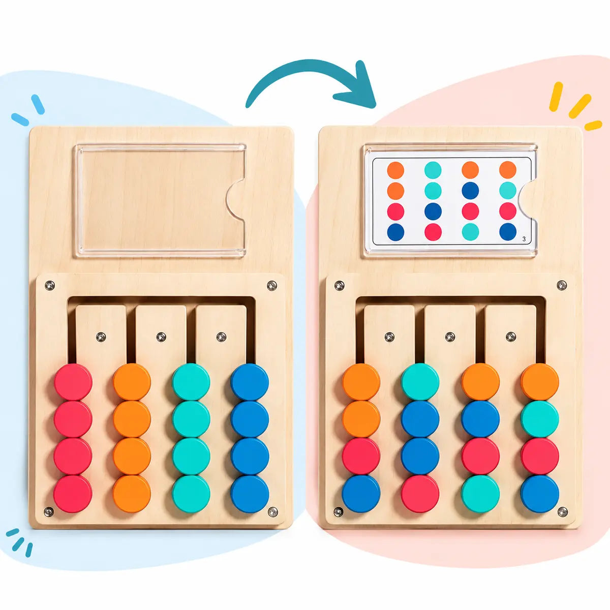 Wooden Color Matching Puzzle Board Game | 2025-5