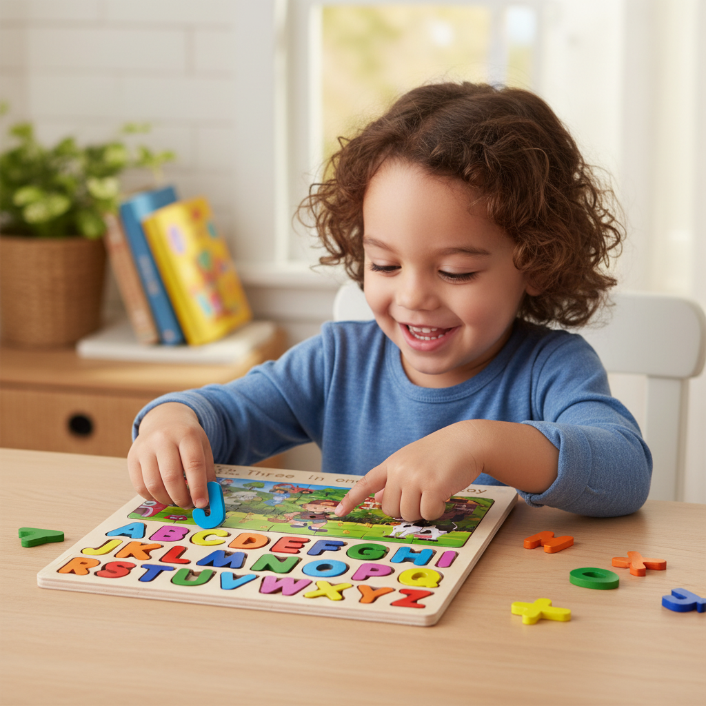 3 in 1 DIY Puzzle Board Game For Kids (2025-50)